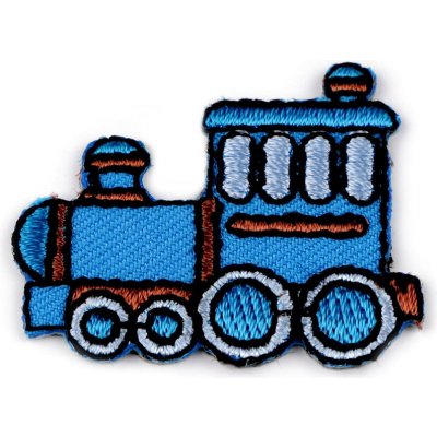 Prima-obchod Nažehlovačka dopravní prostředky, barva 4 modrá vláček – Zboží Mobilmania