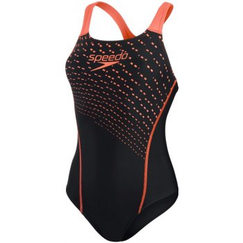 Speedo Medley Logo 1 Piece Black/Siren Red