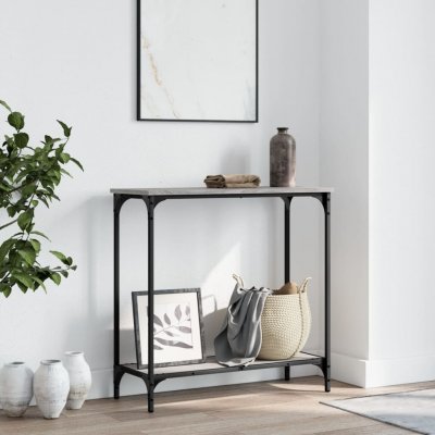 vidaXL Konzolový stolek šedý sonoma 75 x 30,5 x 75 cm kompozitní dřevo 11461.837710 – Zboží Dáma