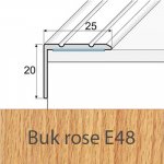 Profil Team Schodová hrana javor E25 25x20 mm 1,2 m – HobbyKompas.cz