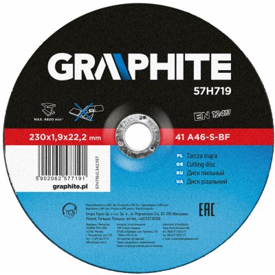 Graphite Kotouč řezný 230 x 22 x 1,9 mm 57H719 – Sleviste.cz