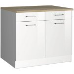 Held Möbel Mailand 100 x 60 x 85 cm bílá vysoce lesklé bílá matný – Hledejceny.cz