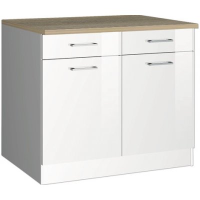 Held Möbel Mailand 100 x 60 x 85 cm bílá vysoce lesklé bílá matný – Hledejceny.cz