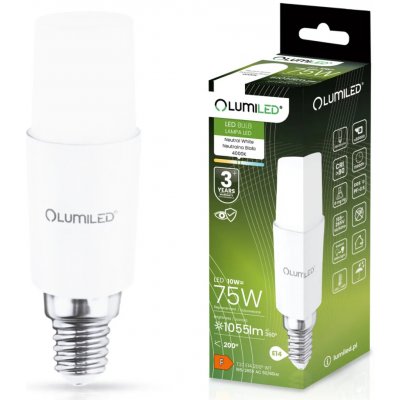 Lumiled LED žárovka E14 10W = 75W 1055lm 4000K Neutrální bílá Stick – Hledejceny.cz