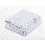 Biante Dětská mikroplyšová deka MIP 024 Světle šedí sloníci a puntíky – Zboží Dáma