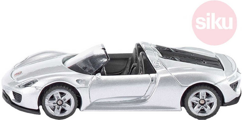 Siku Auto osobní Porsche 918 Spider stříbrná model kov 1:55