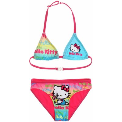 LamaLoli Hello Kitty plavky dvoudílné tyrkysově růžové – Zboží Mobilmania