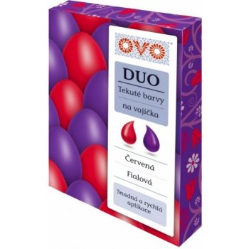 OVO Duo tekuté potravinářské barvivo červená a fialová 2 × 20 ml