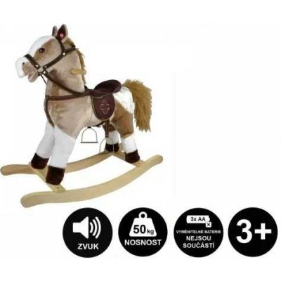Teddies Kůň houpací světle hnědý plyš na baterie 71cm se zvukem a pohybem nosnost 50kg v krabici 62x56x19cm – Zboží Dáma Teddies Kůň houpací světle hnědý plyš na baterie 71cm se zvukem a pohybem nosnost 50kg v krabici 62x56x19cm – Zboží Dáma