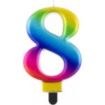 Godan Narozeninová svíčka 8 duhová – Sleviste.cz