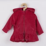 New baby semišková mikinka s kapucí baby tmavě růžová – Zbozi.Blesk.cz