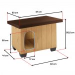 Ferplast Baita 60 dřevěná bouda pro psy 67 x 53 x 55,5 cm – Zbozi.Blesk.cz