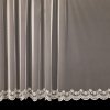 Záclona Rand tylová záclona CAMILA/1 vyšívané růžičky, s bordurou, krémová, výška 120cm (v metráži)