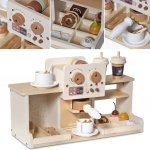 Derrson Velká dřevěná kavárna kávovar béžový 2v1 W5358 – Zboží Dáma