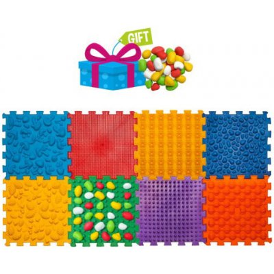 Ortek Masážní podložka Ortek Mix Puzzle, 8 dílů + modul Kameny – Zboží Dáma
