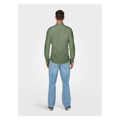 Only & Sons košile Neil slim fit 22019669 zelená