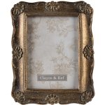 Zlatý retro zdobený fotorámeček s patinou – 10x15 cm – Zbozi.Blesk.cz