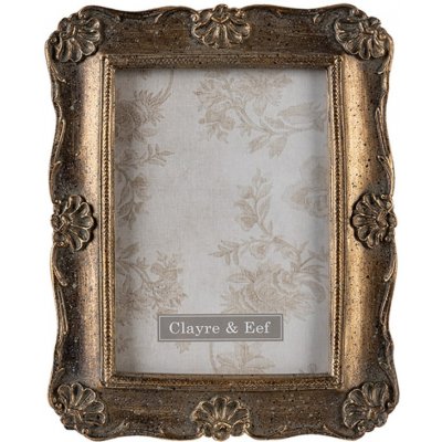 Zlatý retro zdobený fotorámeček s patinou – 10x15 cm – Zbozi.Blesk.cz