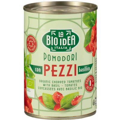 Bio Idea Sekaná rajčata s bazalkou Bio 400 g – Zboží Dáma