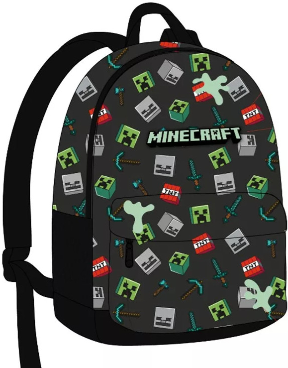 Minecraft batoh Icons šedý