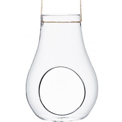 PartyDeco Skleněná baňka závěsná menší 8x7,2x12cm skleněné koule k dekoraci – Zboží Mobilmania