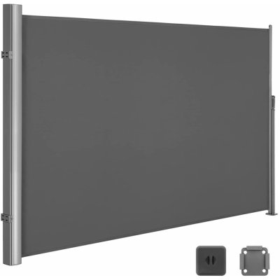 SONGMICS Boční markýza Orrine 180x400 cm tmavě šedá – HobbyKompas.cz