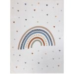 Nej-koberce BONO 8302 duha srdce krémový hnědý – Zbozi.Blesk.cz