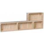 ČistéDřevo Dřevěné bedýnky obývací stěna 160x60x24 cm – Zbozi.Blesk.cz