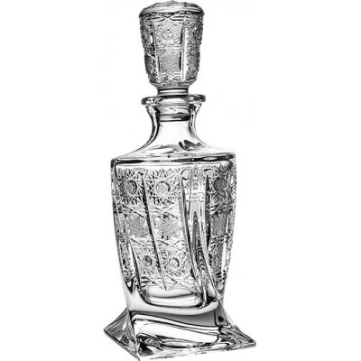 Broušená karafa na whisky Bohemia Crystal Quadro 500ml Brus Klasik – Zboží Dáma