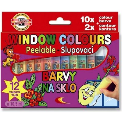 Koh-i-noor Barvy na sklo 10ml 12barev – Hledejceny.cz