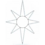 DECOLED 2D LED světelná hvězda X., závěsná, 67 × 100 cm, ledově bílá, hliník – Hledejceny.cz