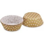 Wimex cukrářský košíček Hvězdy bílo-zlaté 50x30 mm 40 ks – Zboží Dáma