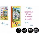 Interaktivní hračky Teddies Veselý Mobil Telefon plast česky mluvící 7,5 x 15 cm na baterie se zvukem na kartě