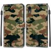 Pouzdro a kryt na mobilní telefon Apple PROTEMIO 35720 ART Peňaženkový kryt Apple iPhone X R CAMOUFLAGE