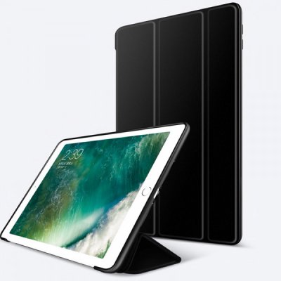 SES 2v1 Smart flip cover + zadní silikonový ochranný obal pro Apple iPad 9.7" 2018 6. generace černý 6760