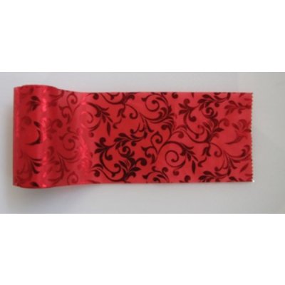 Organza 12cm x5M satin brokát glitrovaná červená – Hledejceny.cz