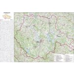 Jihočeský kraj - nástěnná mapa 113 x 83 cm, lamino + lišty – Zboží Dáma