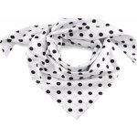 bavlněný šátek s puntíky 1 bílá černá – Sleviste.cz