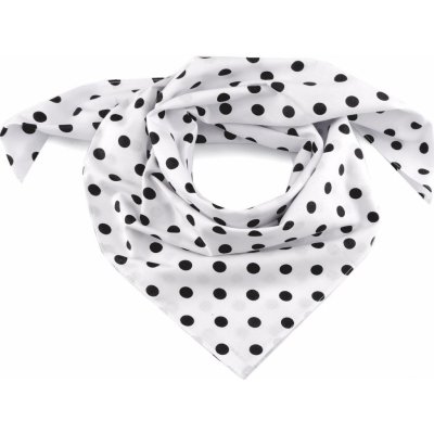 bavlněný šátek s puntíky 1 bílá černá – Sleviste.cz