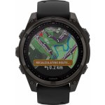 Garmin Fenix 8 47mm Sapphire Solar Titanium Carbon Gray/Black 010-02906-11 – Zboží Živě
