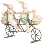Clayre & Eef Rodina králíků na kole 10*9*25 cm – Hledejceny.cz