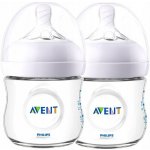 Avent láhve Natural Response průhledná dudlík s ventilem AirFree 2 ks 125 ml – Zboží Dáma