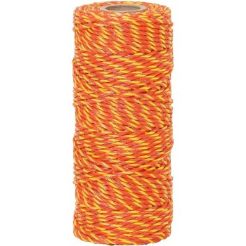 Fencee Lanko 2,5mm, 100m, žluto-oranžové, nerez 3×0,20, pro elektrický ohradník