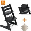 Jídelní židlička STOKKE Tripp Trapp Black + Tripp Trapp Baby set Black