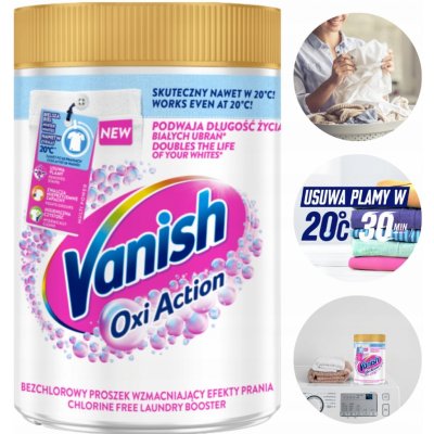 Vanish Oxi Action Prášek na bělení a odstranění skvrn 625 g – HobbyKompas.cz