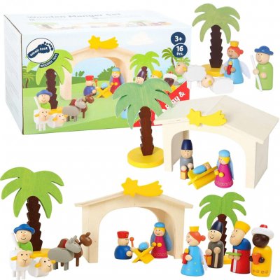 Bigjigs Toys dřevěné hračky Betlém pro nejmenší – Zboží Mobilmania