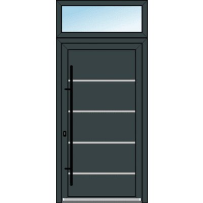OknaDvereNaMiru.cz Vchodové dveře INOX 1436 + Nadsvětlík 90 x 220 cm – Hledejceny.cz