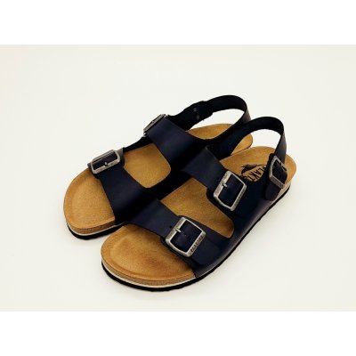 Pánské kožené sandále 175113-01 černé – Hledejceny.cz