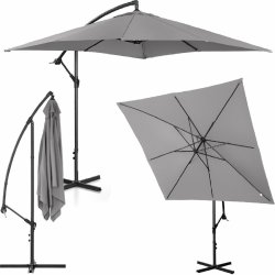 Uniprodo UNI UMBRELLA SQ250DG N 250 x 250 cm Boční slunečník - tmavě šedý