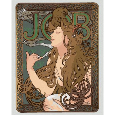 Zuty Malování podle čísel „JOB CIGARETOVÉ PAPÍRKY ALFONS MUCHA – Sleviste.cz